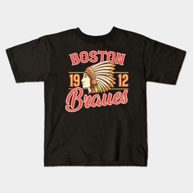 Boston Braves 1912 Kids T-Shirt by asterami